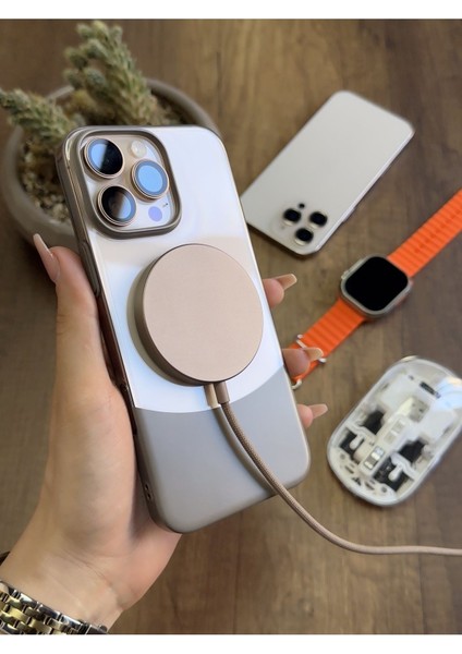 iPhone 16 Pro Max Magsafe Uyumlu Mika Sararmaz Kılıf SOOCASE720