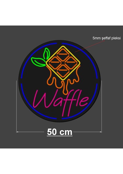 Waffle Neon LED Tabela