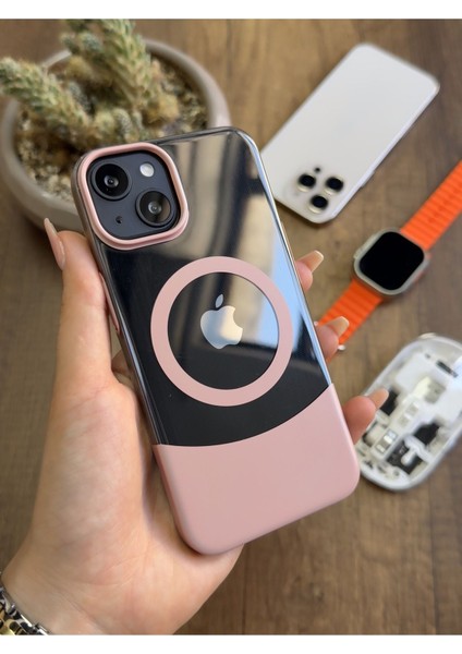 iPhone 15 Magsafe Uyumlu Mika Sararmaz Kılıf SOOCASE720