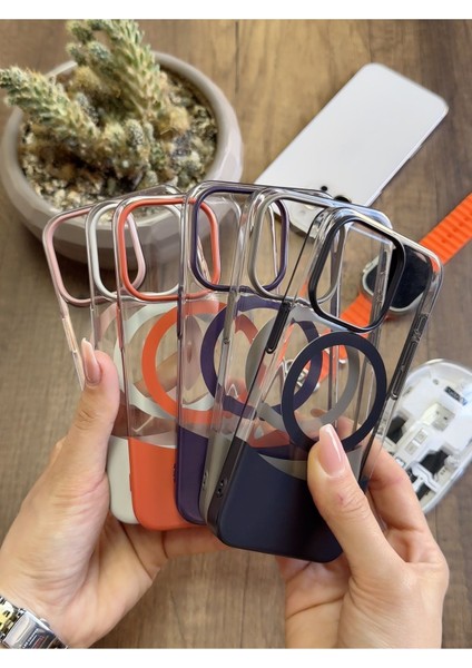 iPhone 15 Magsafe Uyumlu Mika Sararmaz Kılıf SOOCASE720