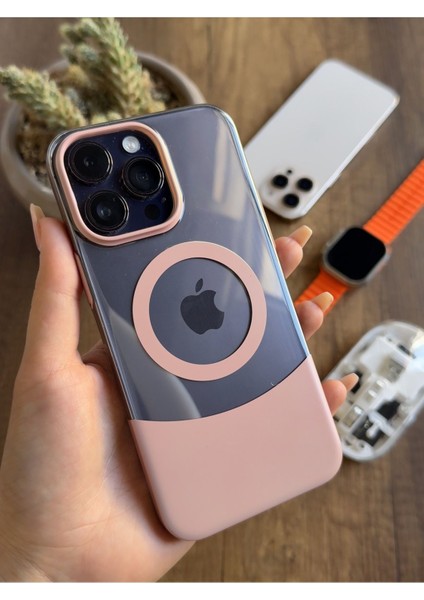 iPhone 14 Pro Max Magsafe Uyumlu Mika Sararmaz Kılıf SOOCASE720