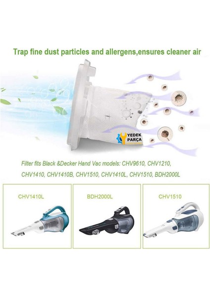 Black & Decker Uyumlu Dv 1410 El Elektrikli Süpürge Toz Filtresi fiyatları