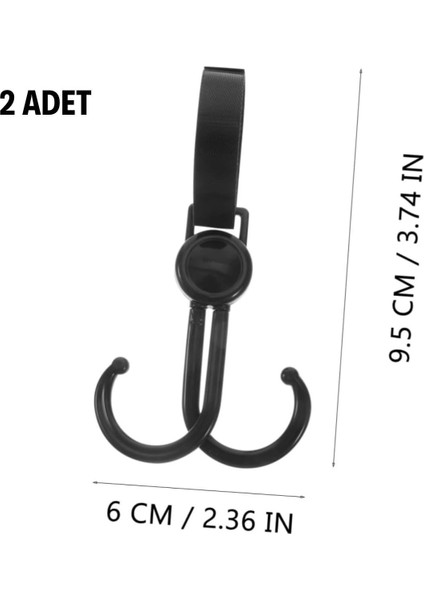 Bfs 2'li Bebek Arabası, Motor, Bisiklet Eşya Taşıma Aparatı Plastik Kanca fırsatları