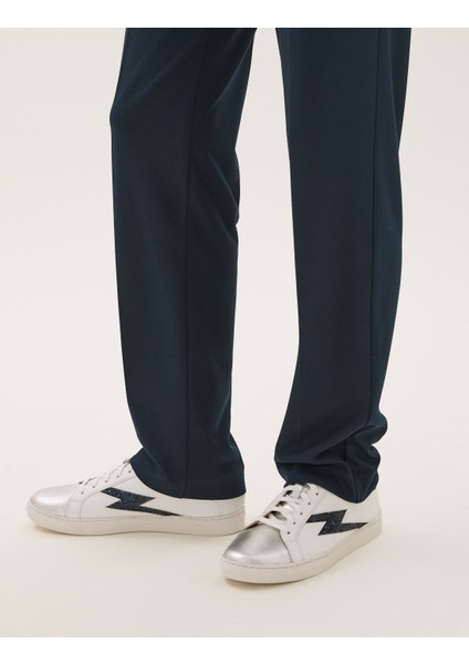 Straight Leg Örme Pantolon