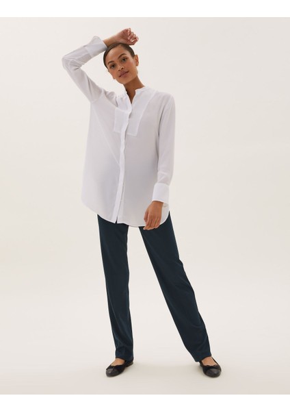 Straight Leg Örme Pantolon fırsatları