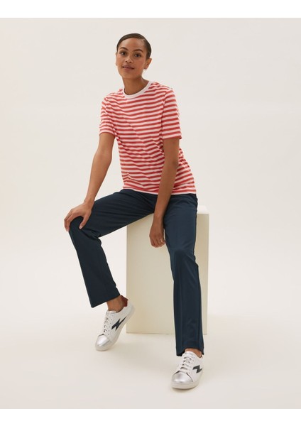 Straight Leg Örme Pantolon fırsatları