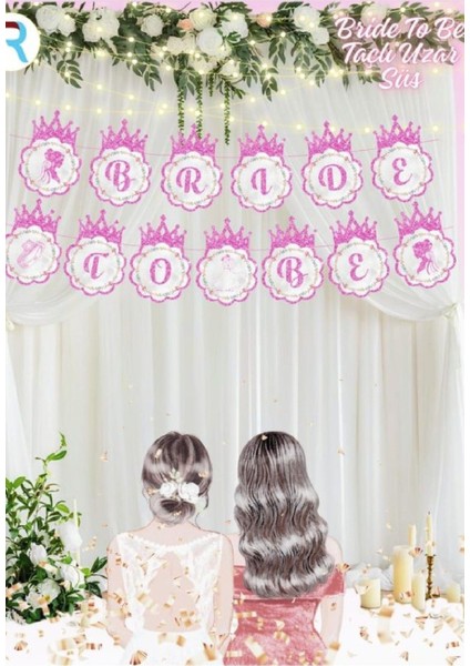 Pembe Taçlı Gelin Süsü Kaligrafi Dekor, Zarif ve Şık Tasarım fiyatları
