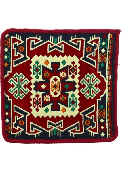 Dekoratif Otantik Çift Taraflı Fermuarlı Kilim Şark Köşesi Minder Kılıfı (40CMX41CM) Model3