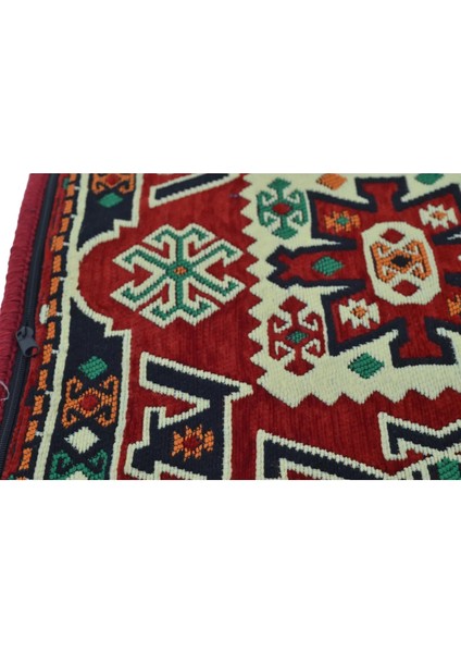 Dekoratif Otantik Çift Taraflı Fermuarlı Kilim Şark Köşesi Minder Kılıfı (40CMX41CM) Model3 fiyatları