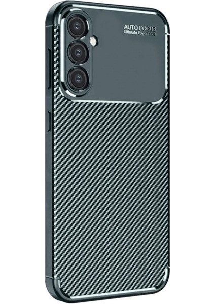 Bfs Samsung Galaxy S25 Plus Kılıf Auto Focus Karbon Kapak - Koyu Yeşil