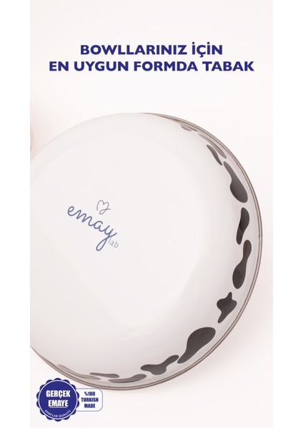 Mötilda Emaye Bowl Tabağı - Bowl Kase - Salata Kasesi - Sunum Kasesi 21CM fırsatları