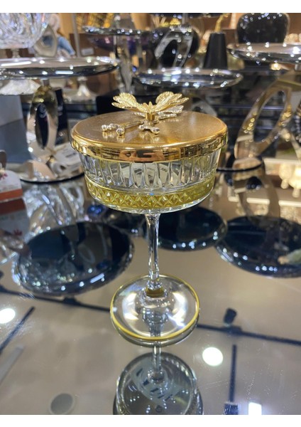 Ayaklı Gold Şekerlik 17 x 10 cm fiyatları