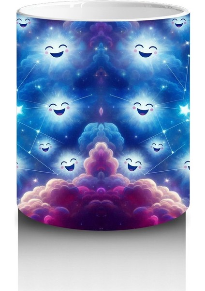 Çocuklara Sütü Sevdiren Gülümseyen Yıldızlar ve Galaksi Desenli Kupa Bardak fiyatları