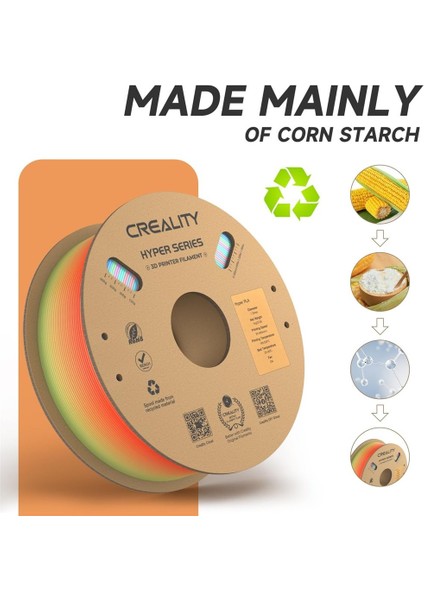 Hyper Rainbow Pla Kısa Yabani Çiçek Filament 1,75MM 1000GR - Urhanshop Yetkili Satış fırsatları
