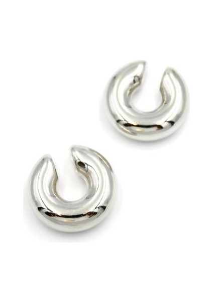 Halka Kıkırdak Küpe - Gümüş