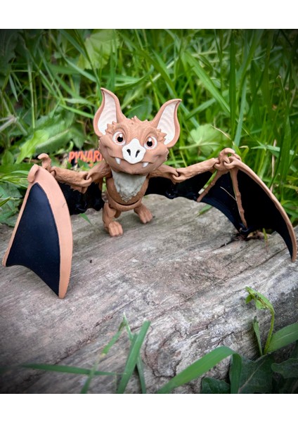 Yarasa Figür Oyuncak "gecenin Kanatlı Koruyucusu: Yarasa"🦇🌙 3D Hareketli Organik Vip Model - Büyük Boy