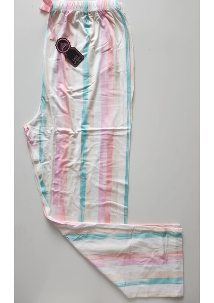 Bambu Likralı Ring Viskon Battal Beden Pijama Altı 6020