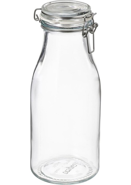 Kapaklı Cam Şişe, Cam, 1 Lt
