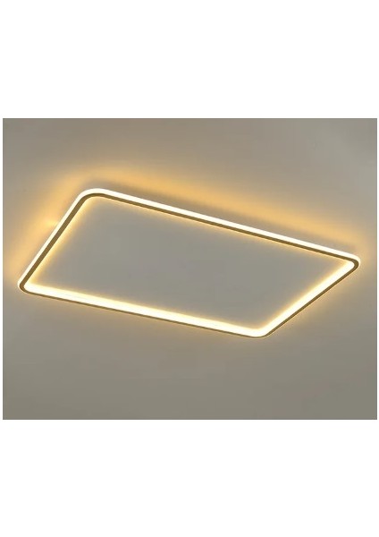 Gold 60X40CM Dikdörtgen 3000K Işık Rengi,kumandalı LED Tavan Lambası,avize,modern Aydınlatma, Dekoratif Işık indirimleri
