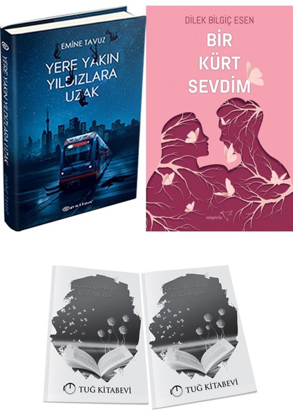 Bir Kürt Sevdim 1 ve Yere Yakın Yıldızlara Uzak Ciltli Emine Tavuz 2li Set + Hediyeli