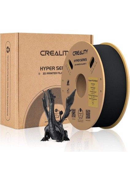 Hyper Pla Siyah Filament 1.75MM 1kg -