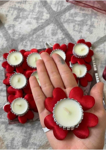 Kırmızı ve Pembe 24LÜ Kına Mum Seti, En Güzel ve Şık Tasarım indirimleri