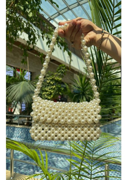 El Örmesi - İnci Şık Omuz Çantası- Günlük ,Özel Gün (Nikah,Düğün)