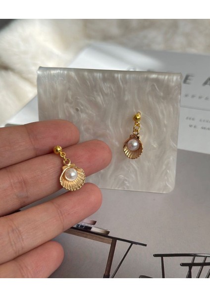 Inci Midye Gold Rodyum Kaplama Küpe fiyatları