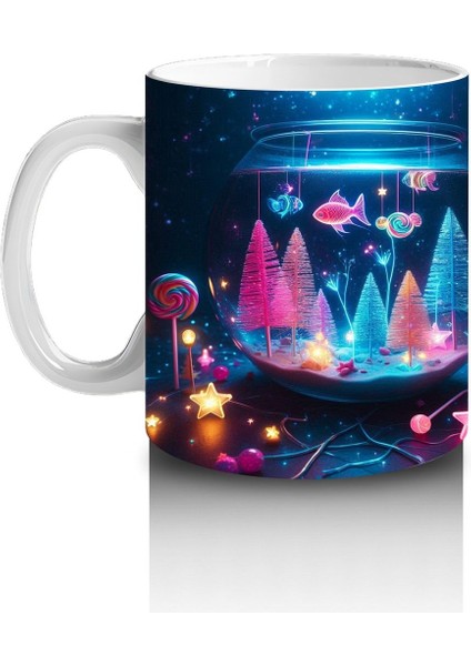 Çocuklara Sütü Sevdiren Işıltılı Kristal Orman Kupa Bardak