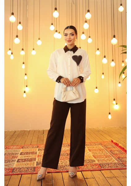 Kalp Detaylı Ikili Takım