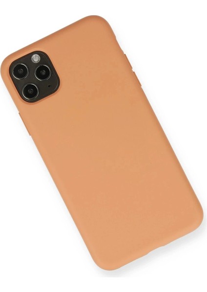 iPhone 11 Pro Max Kılıf Nano Içi Kadife Silikon - Mat Turuncu fiyatları