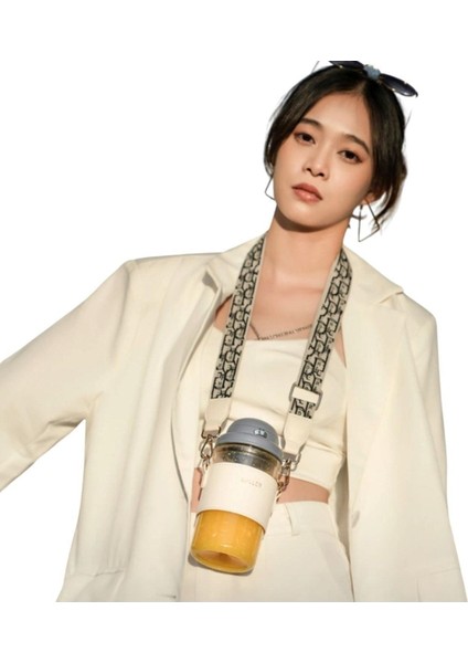 Lacivert 650ML Şık Deri Kaplamalı Pipetli Tritan Su Şişesi fırsatları