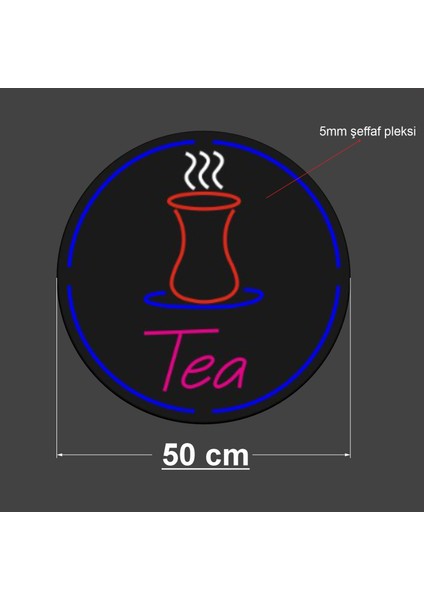 Çay Neon LED Tabela
