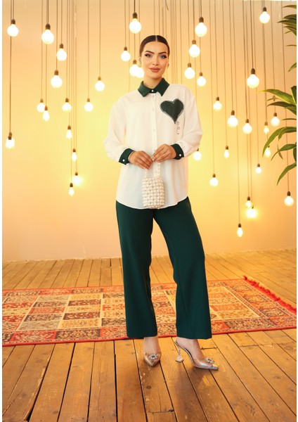 Kalp Detaylı Ikili Takım