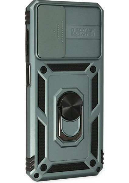 Samsung Galaxy A33 5g Kılıf Pars Lens Yüzüklü Silikon - Yeşil fiyatları