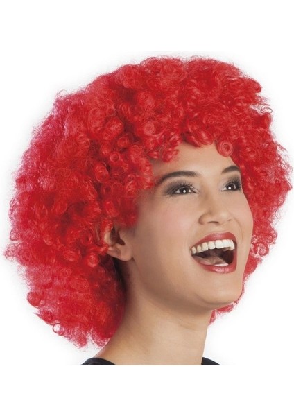 Bfs Kırmızı Renk Kıvırcık Afro Bonus Peruk fırsatları