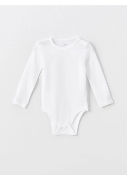 Lcw Baby Ekru Bisiklet Yaka Uzun Kollu Kız Bebek Çıtçıtlı Bodysuit 2'li fiyatları