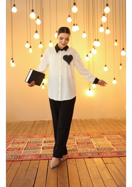 Kalp Detaylı Ikili Takım