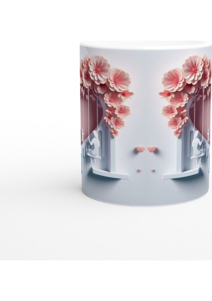 Pembe Kalp Fonlu Salıncakta Anne ve Çocuk Kupa Bardak fiyatları