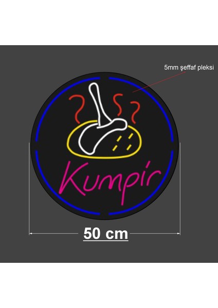 Kumpir Neon LED Tabela