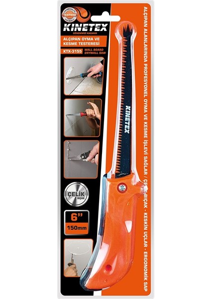 Mini Alçıpan Oyma ve Kesme Testere 6 Inç - 150MM
