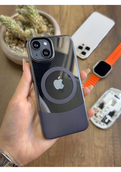 iPhone 13/14 Magsafe Uyumlu Mika Sararmaz Kılıf SOOCASE720