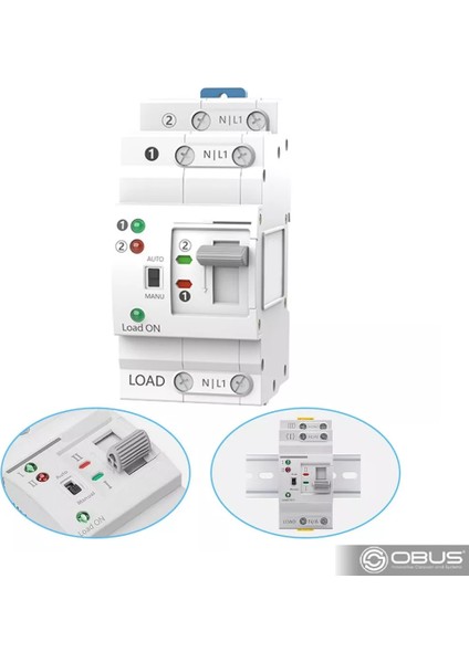Obus Karavan Transfer Switch 230V-230V 63A Otomatik / Manuel modelleri