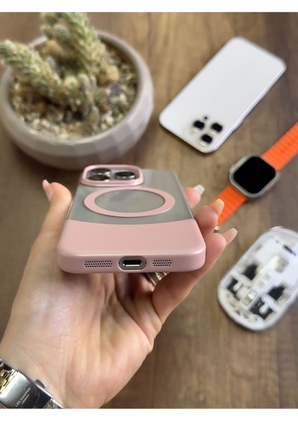 iPhone 16 Pro Magsafe Uyumlu Mika Sararmaz Kılıf SOOCASE720 modelleri