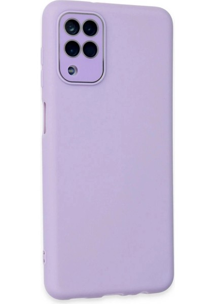 Samsung Galaxy A22 Kılıf Lansman Glass Kapak - Lila fiyatları