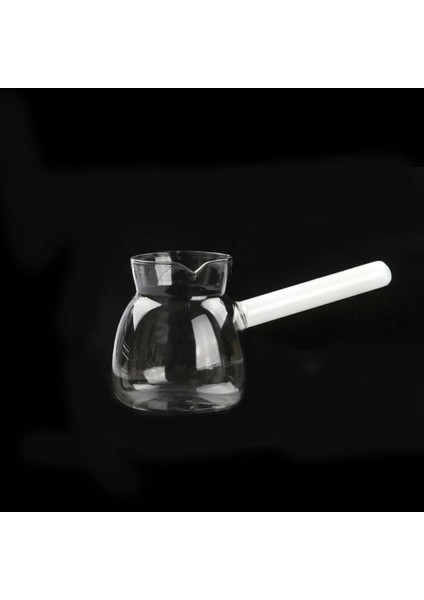 Arow Borosilikat Cam Beyaz Kulplu Cezve