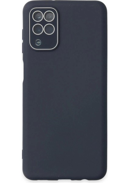 Samsung Galaxy A22 Kılıf Lansman Glass Kapak - Lacivert