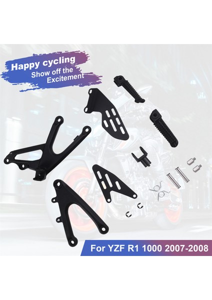 Motosiklet Ön Sürücü Ayak Dayama Ayak Mandalları Ayak Mandalları Arka Set Braketleri Yamaha Yzf R1 1000 2007 2008 (Yurt Dışından) indirimleri