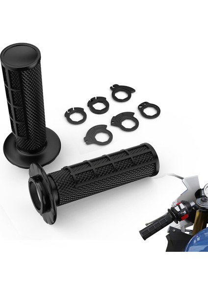 Kaymaz Kilitli Tutacaklar Sapı, Snap-In Kamlı Evrensel Motosiklet Gidonu Tutacakları, Dirt Pit Bike El Tutacağı Siyah (Yurt Dışından) fiyatları