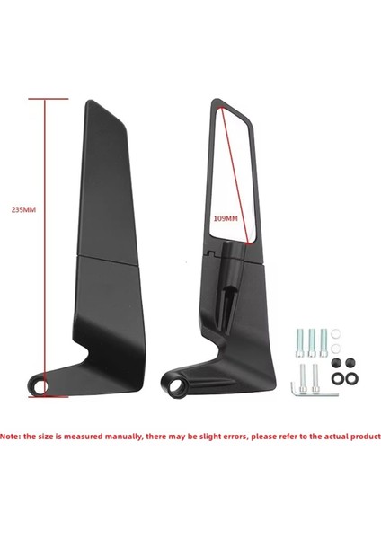 Evrensel Motosiklet Modifiye Dikiz Aynası Sabit Kanatlı Rüzgar Bıçağı Ayna Reflektörü Kawasaki Yamaha Honda Ktm Için (Yurt Dışından) fırsatları